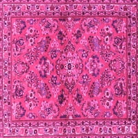 Ahgly Company Zatvoreni kvadrat Perzijske ružičaste tradicionalne prostirke, 7 'Trg