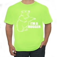 'm Hugger Funny Big Bear zagrli grafičku majicu Humor Muška grafička majica, Kelly, Medium
