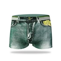 Kneelesni muškarci Bokseri Garnice Fashion Muške hlače Pocket Boxer Shorts Muški donji rublje Pamučni bokseri Denimn Menslpants Green XL
