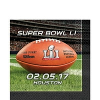 Super Bowl Li NFL Stadion Fudbal Square Paper Ručak Salvein, CT, 13in