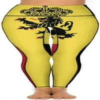 Belgijske značke za zastavu Ženske joge hlače sa džepovima High Squik Tummy Howgings Sportske pantalone