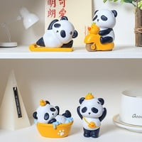 Crtani Cute Panda Resin Knick-Knatics Stolni ukras za uređenje automobila Ukrasi malih lutka ukras za