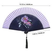 Ručni ventilator Kineski stil ručni sklopivi ventilator osjetljiv cvjetni uzorak ukrasni ručni sklopivi