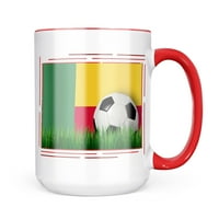 Neonblond Soccer Team Flag Benin krila poklon za ljubitelje čaja za kavu