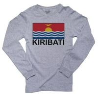 Kiribati zastava - Posebna vintage izdanje muške majice dugih rukava