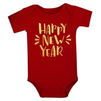 Baby Toddler Slatke bodi moje prve nove godine dječaka dječaka Nova godina odjeća crveno pismo Štorke za tiskane kratke hlače za 3 mjeseca