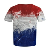 Plus size američka majica zastava žene 4. srpnja Tee majica USA Stars Stripes Majica Patriotske ljetne