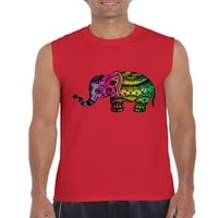 Arti - Muška grafička majica bez rukava - Elephant