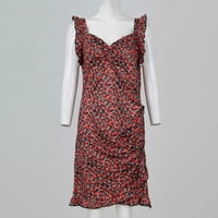 Ležerne haljine za žene cvjetne mini rukave u ulici Modni putnik Mini s crnim