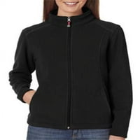 Ultraclub dame micro-fleece puni zip jakna - crna, srednja