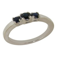 Britanci napravio je 9k bijeli zlatni prsten sa prirodnim prstenom sa žarskom ženkom - Opcije veličine - veličine 4