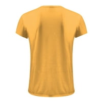 Muške majice casual majice kratkih rukava modna retro majica s kratkim rukavima žuta s
