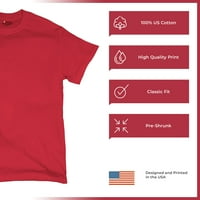 TEE Hunt šarene američke zastave majica Patriotic 4. jula Muška majica, crvena, srednja