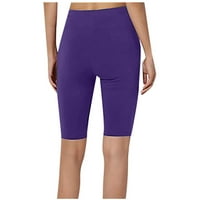 Joga kratke hlače za žene Modni ženski joga tajice Fitness Trčanje Teretana Dame Solid Sports Aktivne hlače Purple XL