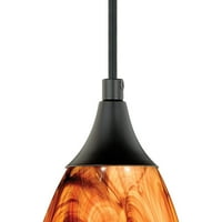 Jiaiun Milano Brončani mini privjesak stropna svjetlost amber vatrogasna stakla