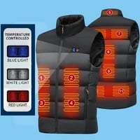 Električni grijani prsluk sa grijaćim pločama Muškarci Električna jakna za grijanje USB punjiva zimska termalna topli prsluk za tijelo za tijelo za ribolov na otvorenom 2xl