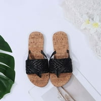 Verpetridure platforme sandale za žene Ljetni modni povremeni tkani ženski rumići ravni papuče