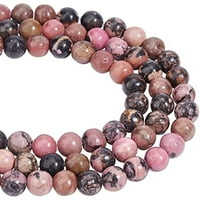 Prirodne rodonite perle okrugle draguljarskih perlica na kopnu prirodne kamene perle labave odstojne perle za DIY narukvice ogrlice nakita