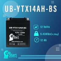 Zamjena baterije uB-YTX14AH-BS za KAWASAKI KAF400, MULE 600, CC UTV - tvornički aktivirani, bez održavanja, motociklistička baterija - 12V, 12Ah, robni brend