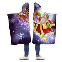 Santa Claus Božićne božićne kapuljače Odrasli za odrasle Djevojke dječake Nosivi polarne pokrivene ploče