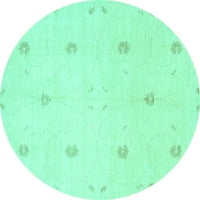 Ahgly Company u zatvorenom okrugle čvrste tirkizne plave modernih prostirki, 5 'krug