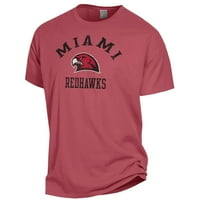 Muška udobnost Wedwash Red Miami University RedHawks Arch Logo Odjeća za oblikovanu majicu