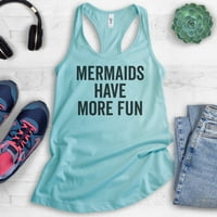 Mermaidi imaju zabavniji tenk top, ženski trkački rezervoar, ljetni rezervoar, ljetni rezervoar, sirena,