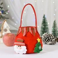 Ruanlalo Candy torba, kesica bombona s ručkom Božićni element Portable Santa Claus Bag Božićni poklon bo za festival