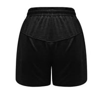 Tawop biciklističke kratke hlače Ležerne pazeći džep labav kratke hlače kupalište za žene sa šorc crna