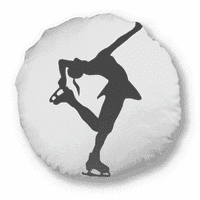 Outline Sport Ženski plesni klizanje Okrugli bacanje Jastuk za uređenje doma
