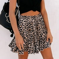 Feesfesfes ženska suknja Leopard Print Crtavac visoki struk LR redularna casual mini suknja Prodaja