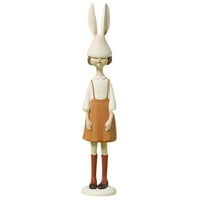 HonRane Rabbit ornament Predivan dugi uši ukrasna sintetička smola kreativni zečja šeširka djevojka