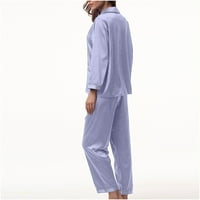 Jesen zimske dvije setove za žene Pajamas Loungewear na vrhu dugih rukava