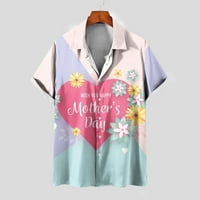 Leesechin ponude Muška majica 3D majčin dan Neopkrivena tiskana odjeća Rever plaža Odjeća za bluzu na klirensu