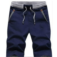 Lolmot muški kratke hlače Ljetne casual klasične kratke hlače sa džepovima Elastične šarke elastične