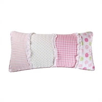 Levte Home - Marley Ruche - Dečiji ukrasni jastuk - Patchwork - ružičasta, zelena i bijela