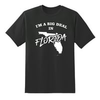 'M velikog dogovora na Floridi smiješni muškarci ili žene Grafički grafički Florida Mapa Tee Muške grafičke majice Black, XL