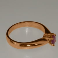 Britanci napravili 18k ružični zlatni prsten sa prirodnim rubinskim ženskim godišnjim prstenom - veličine opcija - veličine 11