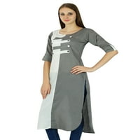 Casual kurti ženske vrhunske indijske pamučne kurte tunika čvrsta dizajnerska haljina