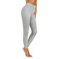 Joga hlače Žene Žene Vježbanje vruće srebrne gamaše fitness sport joga hlače