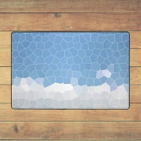 Kupatila Neklizajuća prostirka, super mekana apsorbirna prostirka za kupanje - mozaik plavi nebo flanel
