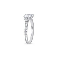 1. Carat ovalni ručni dijamantni zaručni prsten u 14k bijelo zlato