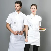Kuhinjski kuhar pregača tri gumba za rubnu odjeću za restoran bijeli xxl