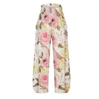 Gathrrgyp Capri hlače za zazor žena, žensko proljeće i jesenje print sportske casual kućne hlače labave
