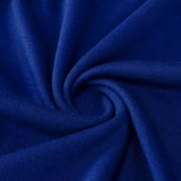 Ženski izrez za šištanje ubod za šištanje dukserišta dugih rukava s dugim rukavima šuplje rame Trendy Slim-Fit Sexy Tunic Raibown Color grafička proljetna modna odjeća Plava m