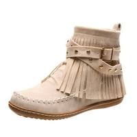 Ketyyh-Chn Ženske cipele za gležnjače za snijege za žene Modne gležnjeve-visoke zimske čizme Ženske cipele Bež, 39