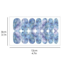 Toyfunny Glitter omotač za nokte pune veličine naljepnica za nokte za nokte umjetnost samoljepljiva dekor 3D moda