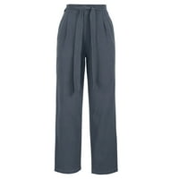 Buigttklop Terra i Sky Hlače za žensko čišćenje labave hlače za noge Pamučne pantalone ravne hlače Ležerne hlače