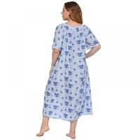 Žene udobne noćne rubovenu vrata čipkaste obloge sa loungewear-om, ogromna haljina za spavanje u pidžami