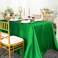 Vjenčanje posteljina Inc. 72 120 Saten pravokutni stol za poklopac stolnjak - smaragdno zeleno